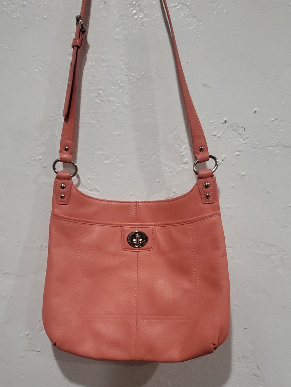 Coach Penelope Leather Crossbody Bag In Coral F19265